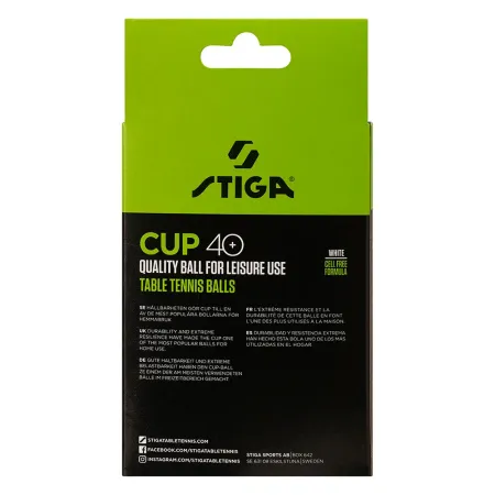 Мяч для наст. тенниса Stiga Cup ABS, 1110-2510-12, диам.40+мм, пластик, упак. 12 шт, белый за 1&nbsp;774.80 ₽ купить в Тольятти