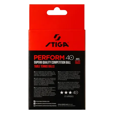 Мяч для наст. тенниса Stiga Perform 3***, 40+, 1113-2110-06, пластик, ITTF Appr., уп.6 шт, бел за 2&nbsp;121.60 ₽ купить в Тольятти
