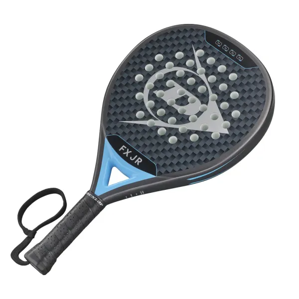 Ракетка для падела Dunlop FX Jr, 10370738, для юниоров, гибрид, графит, черно-голубой за 11&nbsp;019.40 ₽ в Тольятти