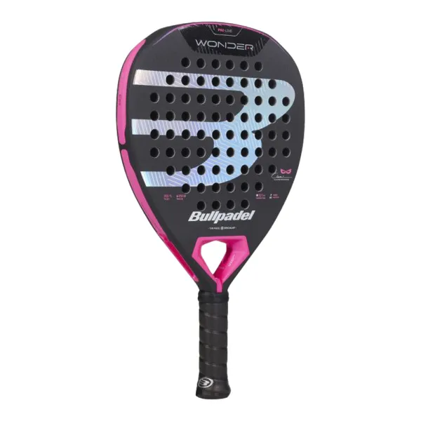 Ракетка для падела BULLPADEL Wonder 27, 497250, для продв.игроков, стекловолокно, карбон, черно-роз за 42&nbsp;969.20 ₽ в Тольятти