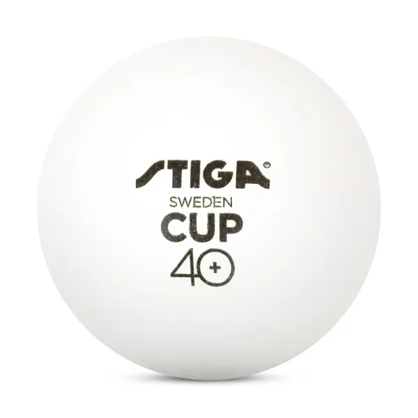 Мяч для наст. тенниса Stiga Cup ABS, 1110-2510-12, диам.40+мм, пластик, упак. 12 шт, белый за 1&nbsp;774.80 ₽ в Тольятти
