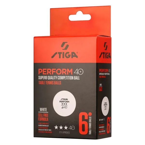 Мяч для наст. тенниса Stiga Perform 3***, 40+, 1113-2110-06, пластик, ITTF Appr., уп.6 шт, бел за 2&nbsp;121.60 ₽ в Тольятти
