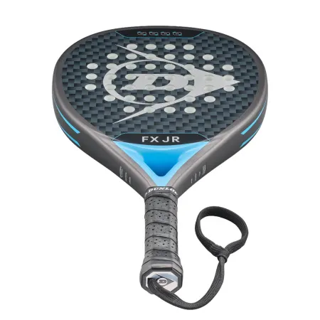 Ракетка для падела Dunlop FX Jr, 10370738, для юниоров, гибрид, графит, черно-голубой за 11&nbsp;019.40 ₽ купить в Тольятти