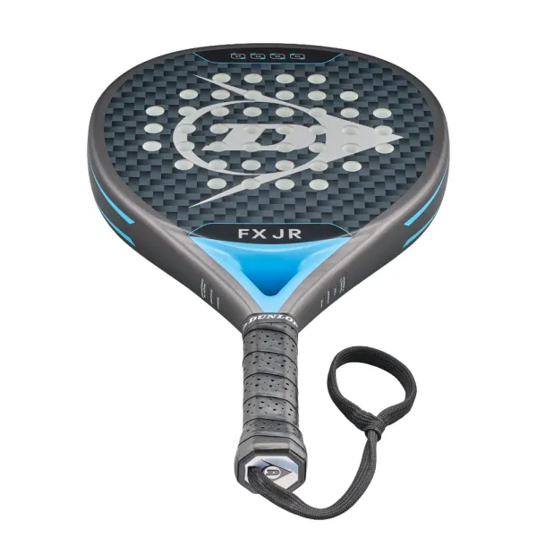 Ракетка для падела Dunlop FX Jr, 10370738, для юниоров, гибрид, графит, черно-голубой за 11&nbsp;019.40 ₽ в Тольятти