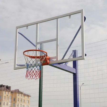 Баскетбольная стойка уличная одноопорная для игрового щита 1050х1800 мм вынос 1200 мм ZAVODSPORTA за 39&nbsp;600 ₽ купить в Тольятти