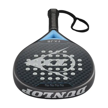 Ракетка для падела Dunlop FX Jr, 10370738, для юниоров, гибрид, графит, черно-голубой за 11&nbsp;019.40 ₽ купить в Тольятти