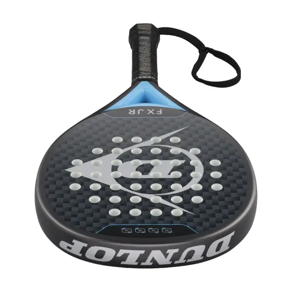Ракетка для падела Dunlop FX Jr, 10370738, для юниоров, гибрид, графит, черно-голубой за 11&nbsp;019.40 ₽ в Тольятти