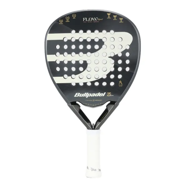 Ракетка для падела BULLPADEL Flow Legend, 494405, для профессионалов, стекловолокно,черно-белый