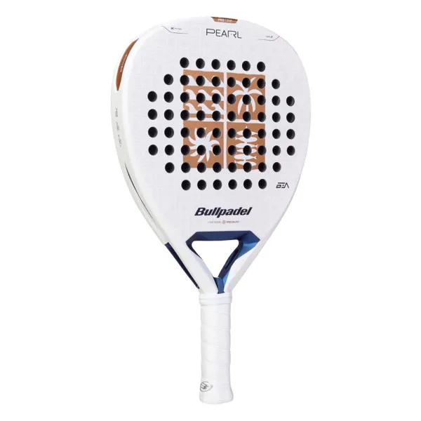 Ракетка для падела BULLPADEL Pearl 27, 497249, для проф-в, стекловолокно,карбон, бело-золотистый за 44&nbsp;319 ₽ в Тольятти